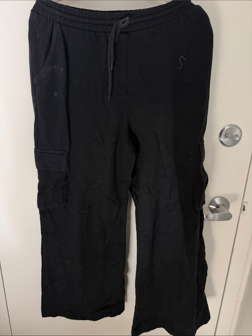 PINK Victoria's Secret Black Cargo Jogger Pants